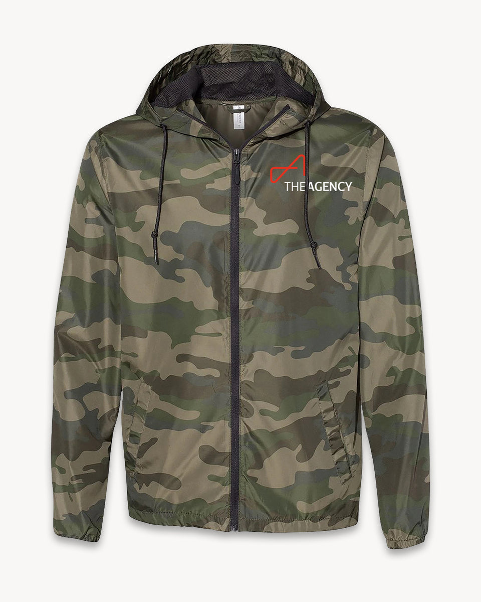Men s Camo Windbreaker The Agency Merchandise